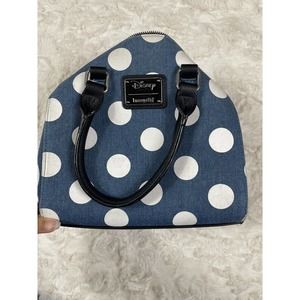 Disney Loungefly‎ Mini mouse denim polka dot tote bag purse